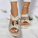 Platform Slingback Wedge Sandals