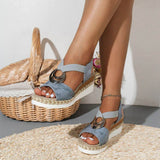 Platform Slingback Wedge Sandals