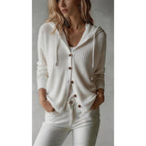 Women's White Autumn Cardigan