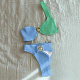 Colour Block Ring Detail Bikini Set