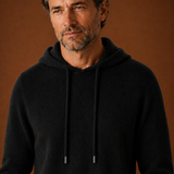 Men's Hooded Knit Pullover Sweater with Drawstring