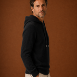 Men's Hooded Knit Pullover Sweater with Drawstring