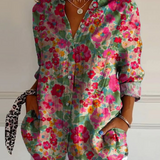 Floral Button Front Shirt