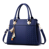 Women's Structured Handbag with Detachable Shoulder Strap