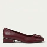 Women's Cushioned Faux Leather Ballerina Flats