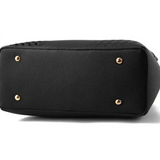 Women's Structured Handbag with Detachable Shoulder Strap