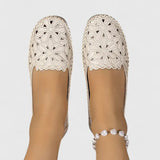Perforated Slip-On Flat Loafers