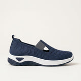 Women's Mesh Knit Cushioned Lace-Up Sneakers