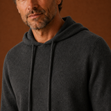 Men's Hooded Knit Pullover Sweater with Drawstring