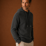 Men's Hooded Knit Pullover Sweater with Drawstring