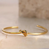 Women's Adjustable Knot Cuff Bracelet in Stainless Steel