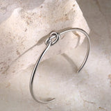 Women's Adjustable Knot Cuff Bracelet in Stainless Steel