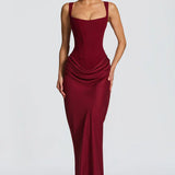 Ruched Bodycon Maxi Dress