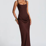 Ruched Bodycon Maxi Dress
