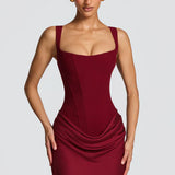 Ruched Bodycon Maxi Dress