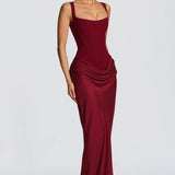 Ruched Bodycon Maxi Dress