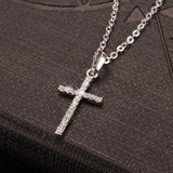 Women's Adjustable Cross Pendant Zirconia Necklace