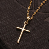 Women's Adjustable Cross Pendant Zirconia Necklace