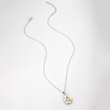 Women's Necklace with Dog and Owner Pendant