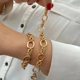 Women's Stainless Steel Statement Chain Link Bracelet