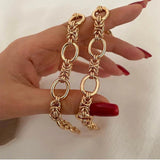 Women's Stainless Steel Statement Chain Link Bracelet