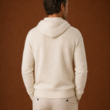 Men's Hooded Knit Pullover Sweater with Drawstring