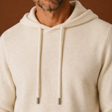 Men's Hooded Knit Pullover Sweater with Drawstring