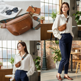Women's PU Leather Belt Bag with Wide Strap