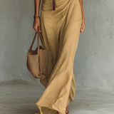 Elvira | Belted Lapel Maxi Dress