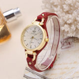 Women's Quartz Watch with Vegan Leather Strap
