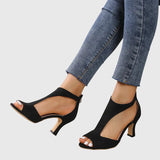 Open Toe Block Heel Sandals
