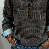 Women's Cable Knit Denim Collar Pullover