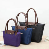 Women's Spacious Oxford Zip-Top Shoulder Bag