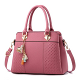 Women's Structured Handbag with Detachable Shoulder Strap