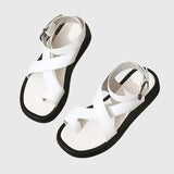 Adjustable Cross Strap Platform Sandals