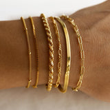 Women's 6-Piece Stainless Steel Bracelet Set
