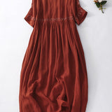Gathered Waist Maxi Dress