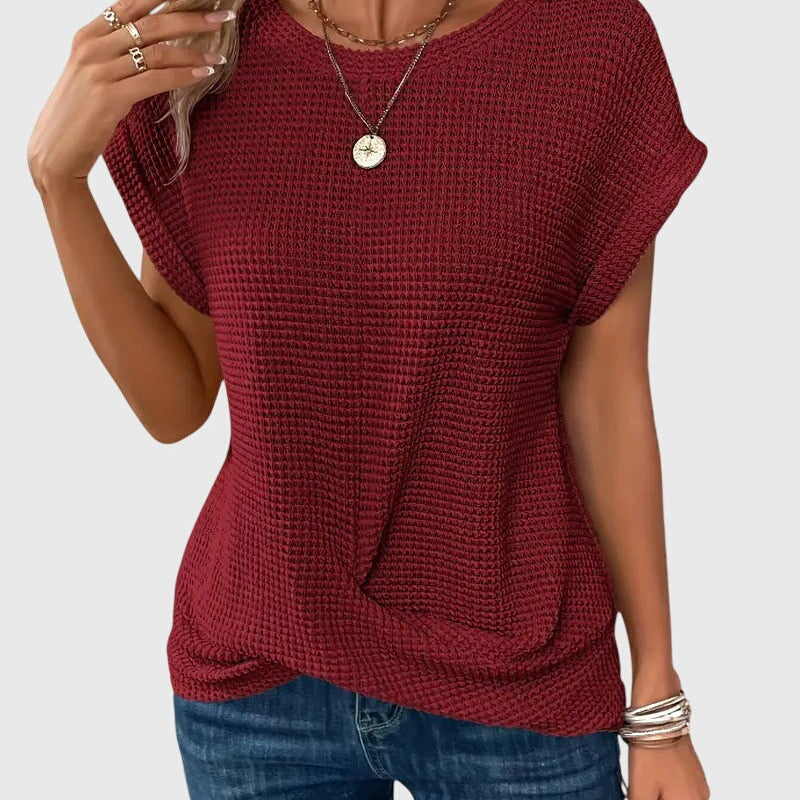 Textured Relaxed Short Sleeve T-Shirt