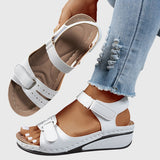 Adjustable Double Strap Wedge Sandals