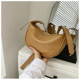 Women's Crescent Crossbody Bag with Adjustable Strap
