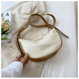 Women's Crescent Crossbody Bag with Adjustable Strap