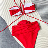 Ruched Halter Bikini Set