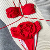 Ruched Halter Bikini Set