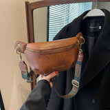 Women's PU Leather Belt Bag with Wide Strap