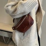 Women's PU Leather Belt Bag with Wide Strap