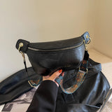 Women's PU Leather Belt Bag with Wide Strap