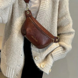 Women's PU Leather Belt Bag with Wide Strap
