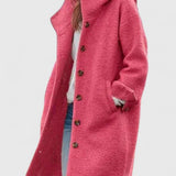 Hooded Teddy Fleece Long Coat