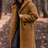 Long Teddy Fleece Button Coat