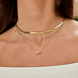 Women's Initial Necklace with Heart Detail, Adjustable